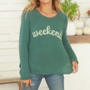 Wooden Ships "WEEKEND" Sweater Soft Stretchy Size Small Medium Mohair Wool